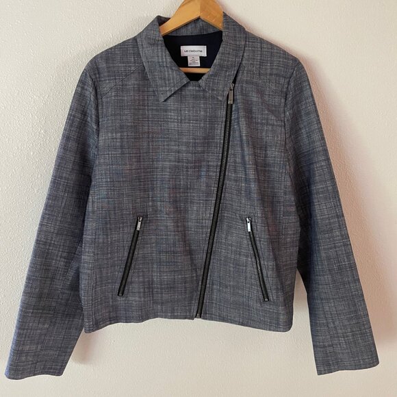 Liz Claiborne Denim Look Chambray Jacket Size‎ XL - Picture 1 of 10